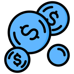 Fototapeta premium Economic Bubble Outline Color Icon