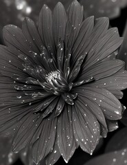 black flower realistic image