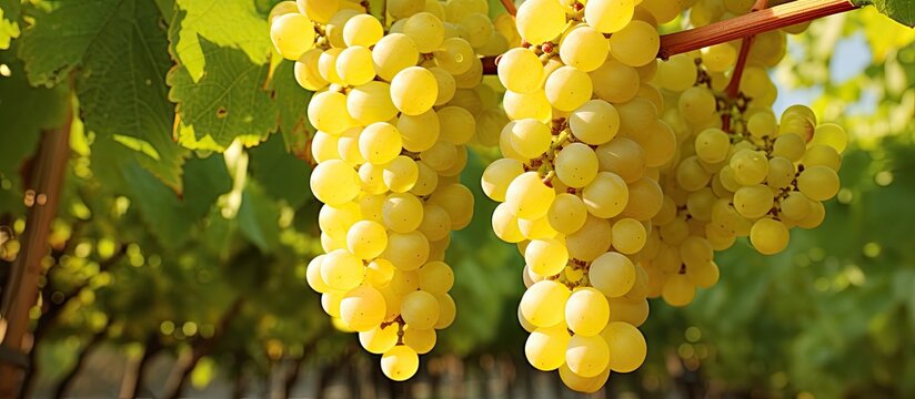 Friulano grape, previously referred to as Tocai Friulano, on vine right before harvest.