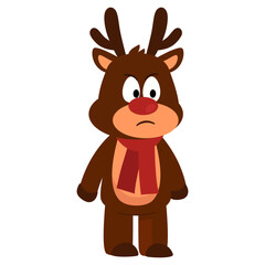 Cute Angry Reindeer Illustration