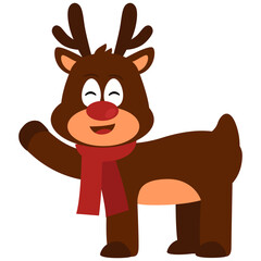 Smilling Reindeer Illustration 