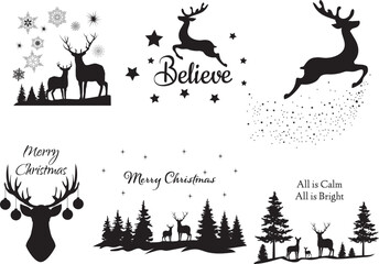 Vector Christmas Reindeer