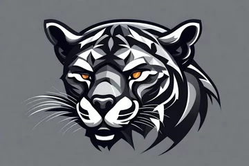 Foto auf Leinwand Design of the Panther head logo in isolation © Stone Shoaib
