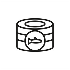 tin can vector icon line template