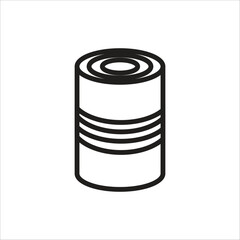 tin can vector icon line template