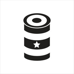 tin can vector icon line template