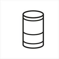tin can vector icon line template