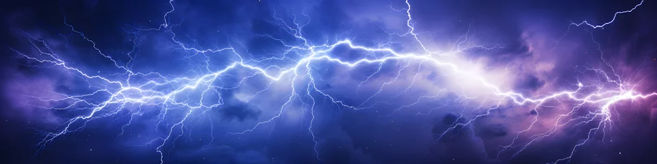 Foto op Plexiglas beautiful abstract lightning banner background © sam
