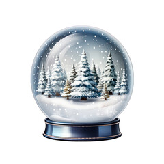 Fototapeta na wymiar White Snow Globe Isolated on Transparent or White Background, PNG