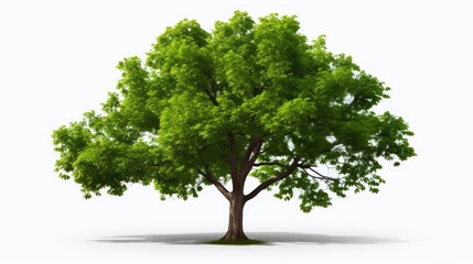 Natures Essence Transparent Green Leafy Tree. Generative AI