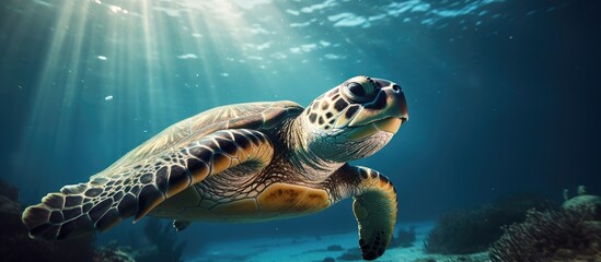 Obraz premium Loggerhead Turtle.