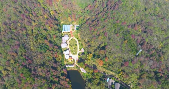 Wuhan Mu Lan Tianchi Scenic Area Late Autumn Scenery