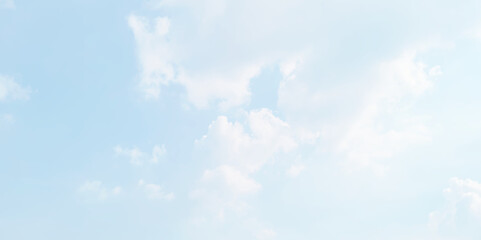 Blue sky and white clouds. Vector illustrator