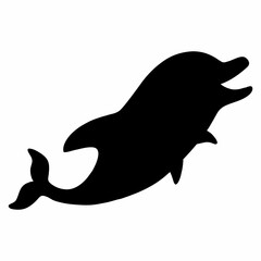 silhouette of a dolphin