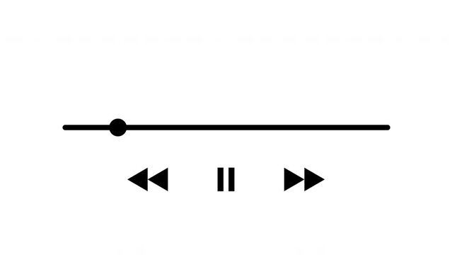 シークバー　コントロールバー　音楽・動画プレイヤー　再生