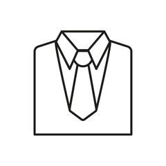 Uniform icon design, shirt and tie symbol, isolated on white background. vector illustration