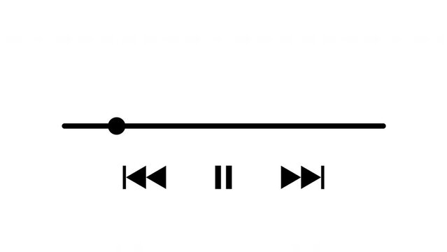 シークバー　コントロールバー　音楽・動画プレイヤー　再生