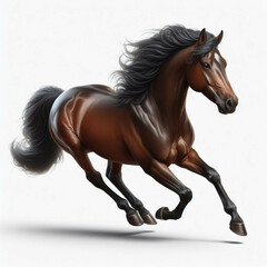 Close-Up Horse Isolated on Transparent Background 