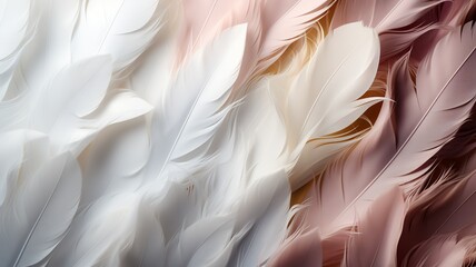 ソフトでカラフルな羽根のパターン背景