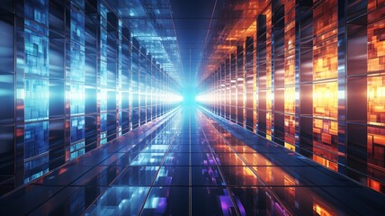 未来的なサーバルームのグラフィック背景テクスチャ