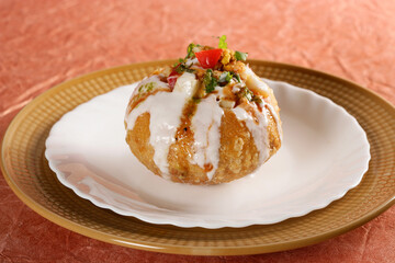 Raj Kachori or Rajashtani Raj Kachori Chaat