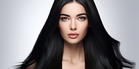 beauty black hair women portrait for hair care product
