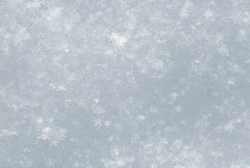 White snowflakes in winter as an abstract background. Texture - obrazy, fototapety, plakaty