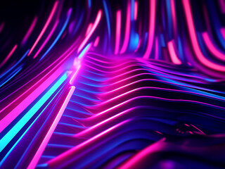 3d render, abstract minimal neon background