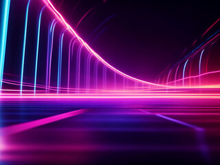 3d render, abstract minimal neon background