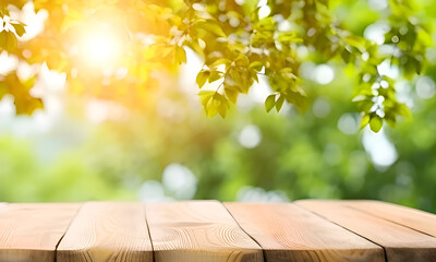 table with leaves