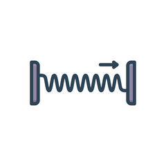 Color illustration icon for momentum 