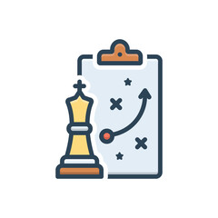 Color illustration icon for strategy 