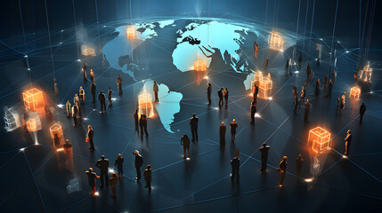 Business network concept. generative ai.