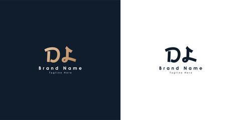 DL logo in Chinese letters design - obrazy, fototapety, plakaty
