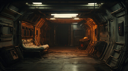 Abandoned Spaceship Corridor