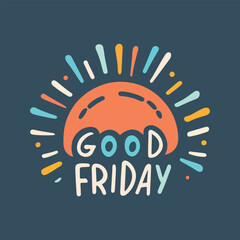 Good Friday Designs Religious, Christian Faith Banner for Church Events  Festive Celebrations Editable, Curved Cursive Art