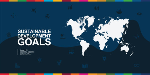 Sustainable Development Goals (SDGs) - obrazy, fototapety, plakaty