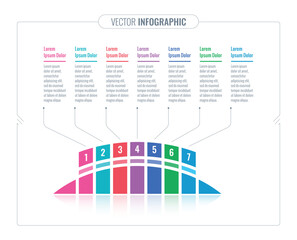 web, internet, annual report, magazine infographic template. seven options infographic template. business information template