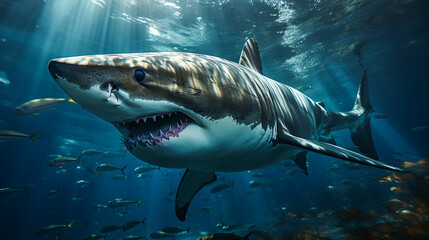 Naklejka premium Shark in its Natural Habitat