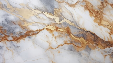 Naklejka premium close up of a marble slab, marble backdrop, texture background, white, grey, gold, stone