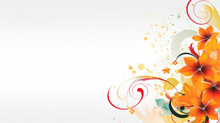 abstract background with flowers