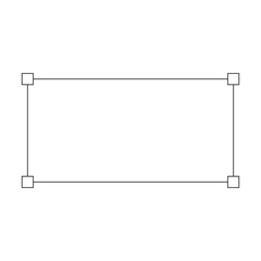 Rectangle frame border shape icon for decorative vintage doodle element for design in vector illustration