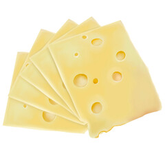 piece of cheese hand draw and paint on white background png file for decoration and online advertising 