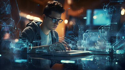 Digital transformation concept. generative ai.