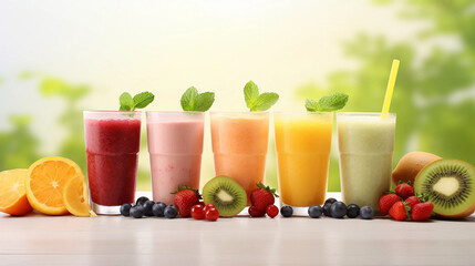 fresh fruit juice with fruits