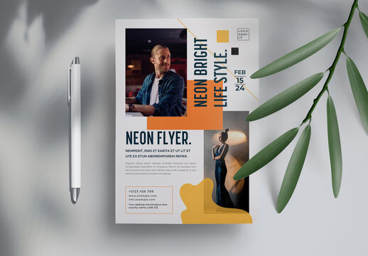 Clean Corporate Event Flyer Layout InDesign Template