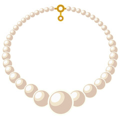 pearl necklace isolated