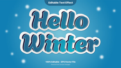 Editable text effect winter is coming vector premium template style