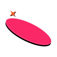 Retro Oval Shape Element