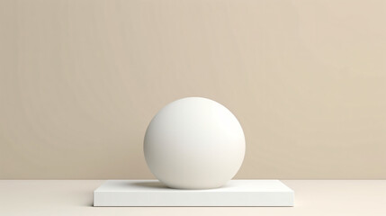Clean product spherical pedestal or podium